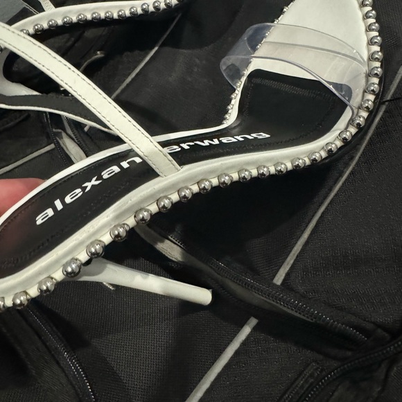 Alexander Wang Size 8
Women's White Nova Studded Clear-strap High Heel Sandals - Picture 5 of 6